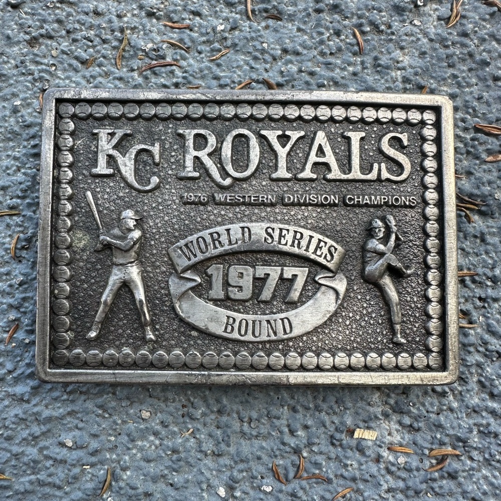 KC Royals 1977 World Series Plaque Metal Sign